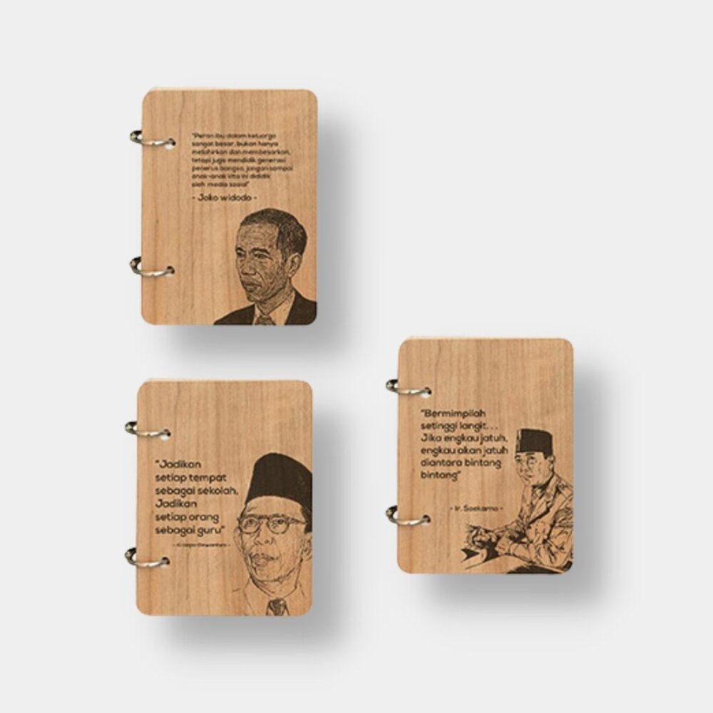Memo Book - Wooden Memo Book - Wooden