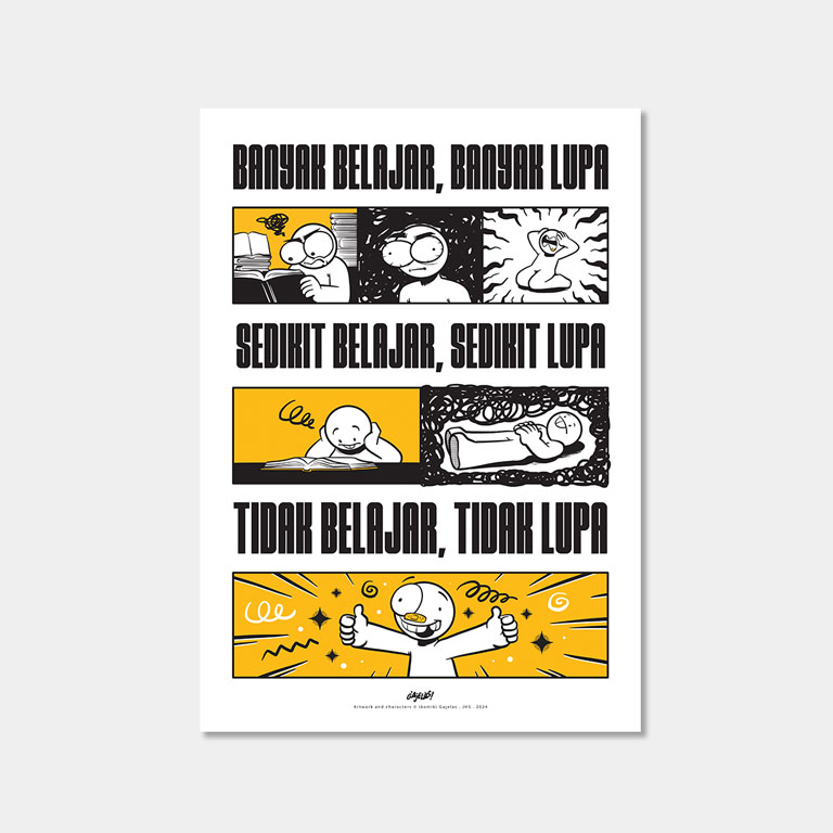 Art Print - Banyak Belajar Banyak Lupa