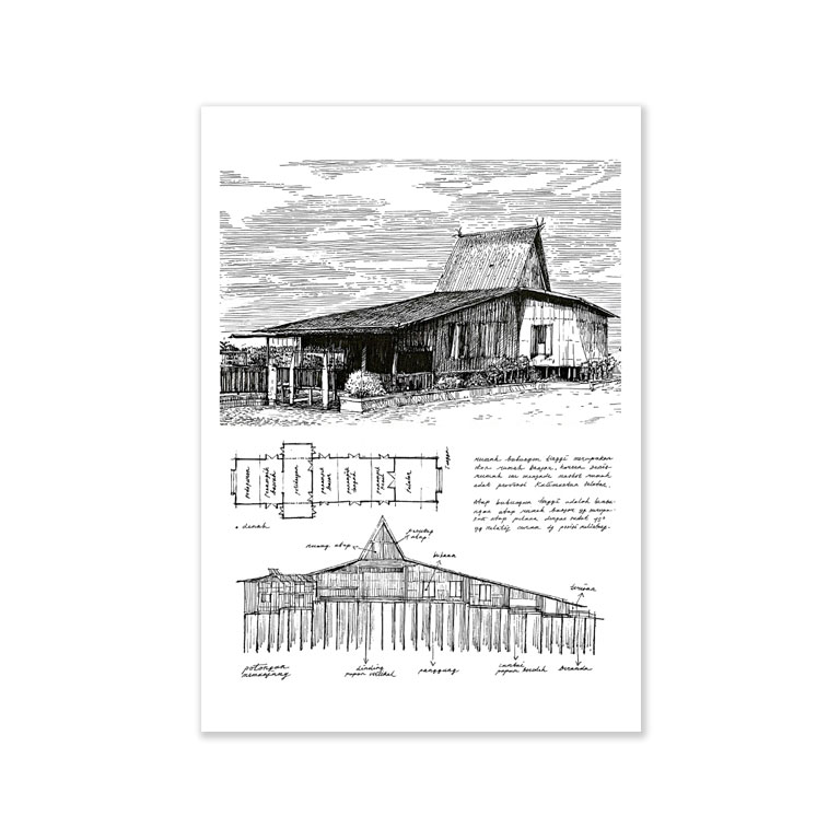 Poster A3 - Rumah Bubungan Tinggi