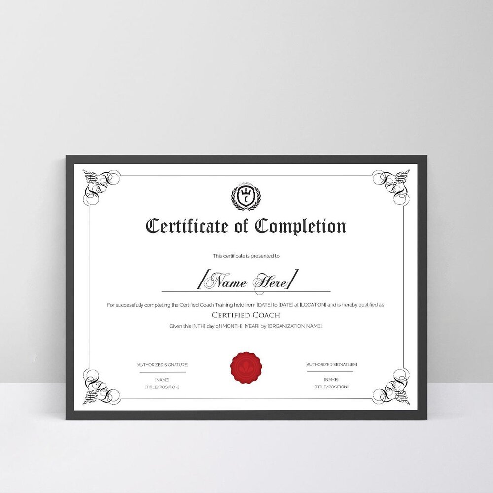 Certificate A4 Sertifikat A4