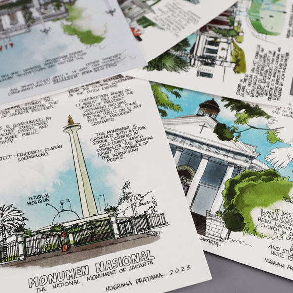 Postcard Pack 5 - Medan Merdeka - KoningsPlein by Nugraha Pratama 5