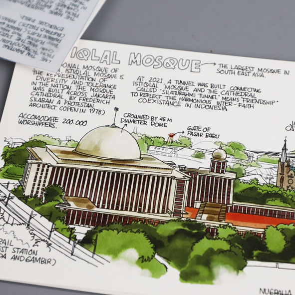 Postcard Pack 5 - Lapangan Banteng - Waterlooplein by Nugraha Pratama 2