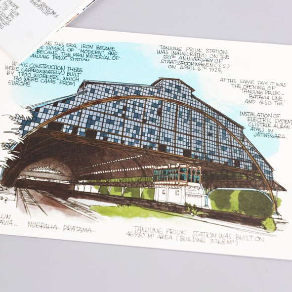 Postcard Pack 8 - Spoorlijin te Batavia by Nugraha Pratama 3