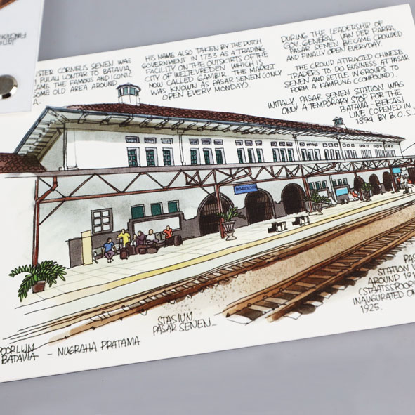 Postcard Pack 8 - Spoorlijin te Batavia by Nugraha Pratama 4