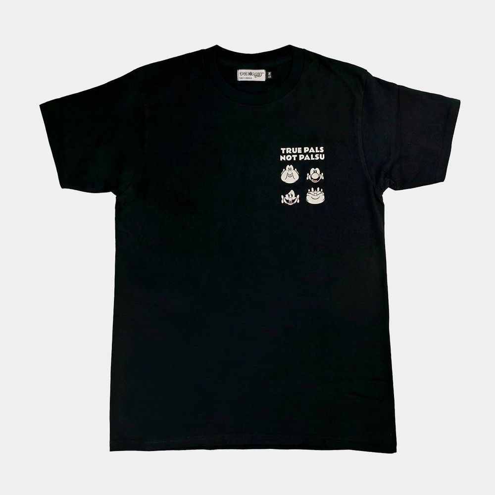 Kaos True Pals Hitam Dewasa 1