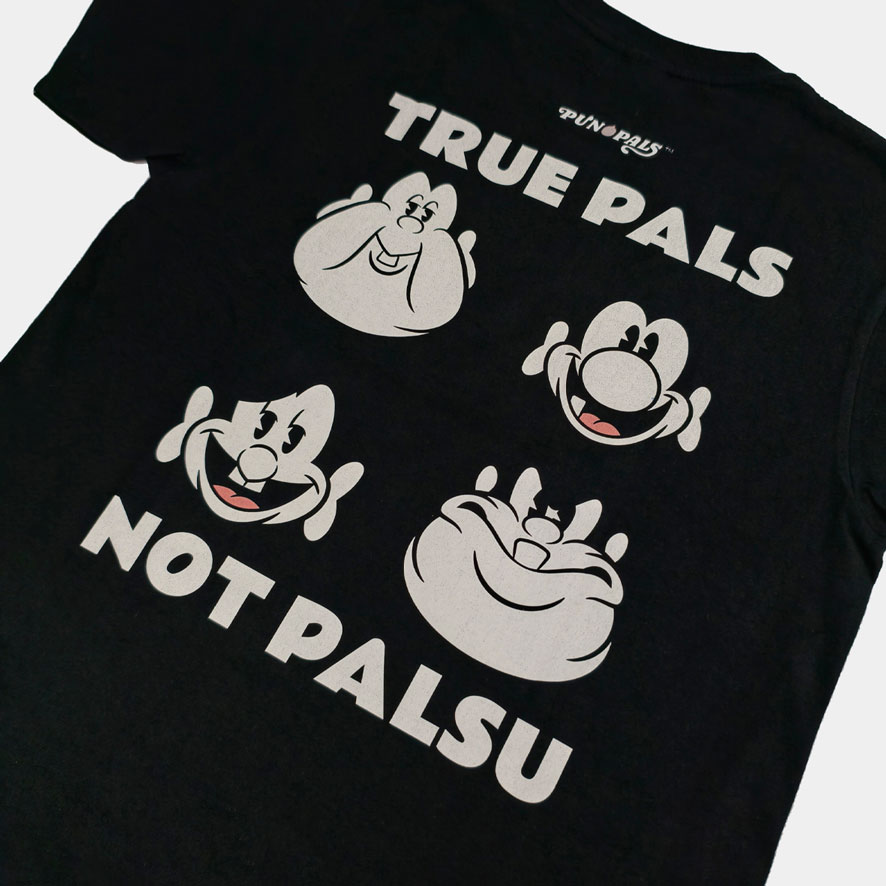 Kaos True Pals Hitam Anak 4