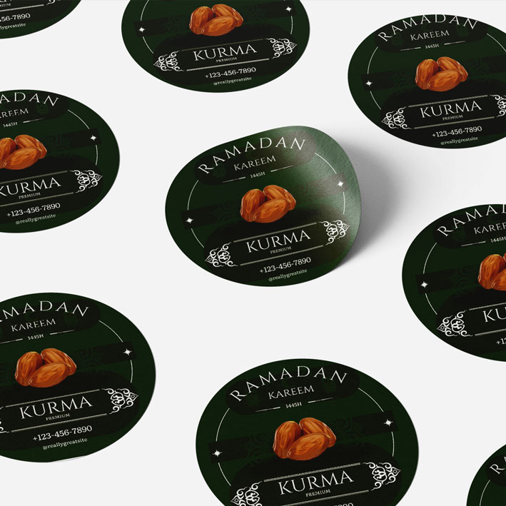 Label Sticker Bulat/Kotak 1