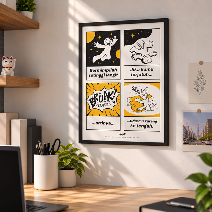 Art Print - Bermimpi Setinggi Langit 2