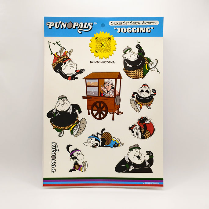 Stiker Set Serial Animatik Jogging 1