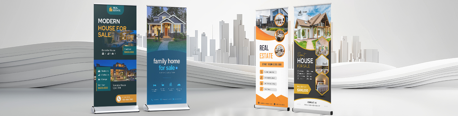 Pull Up Banners That Sell Properties Real Estate Printing, Banner Types & Buying Tips