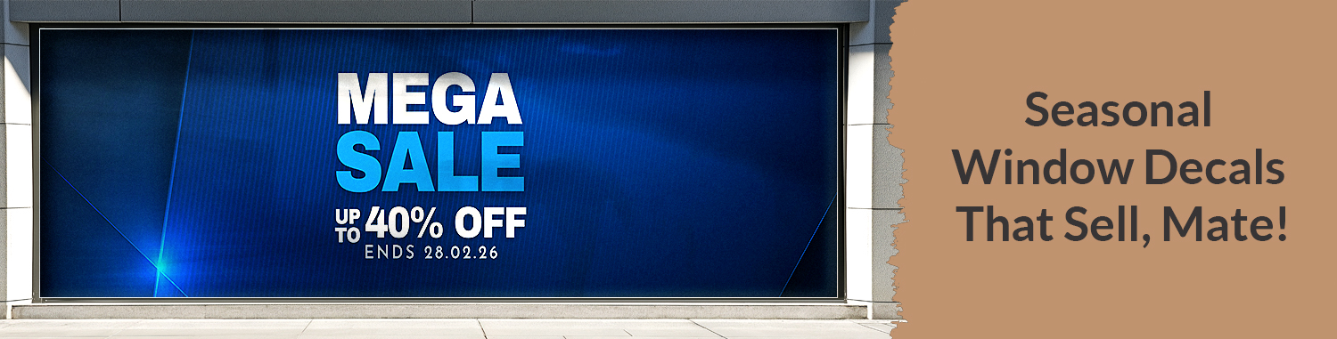 Seasonal Window Decals That Sell, Mate!