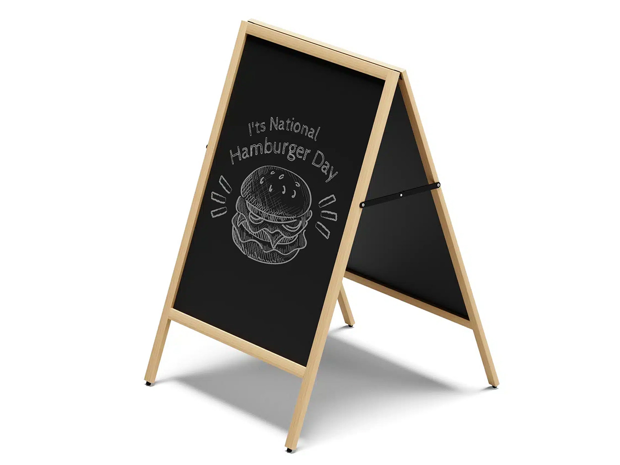 Outdoor Wood Chalkboard A-Frame
