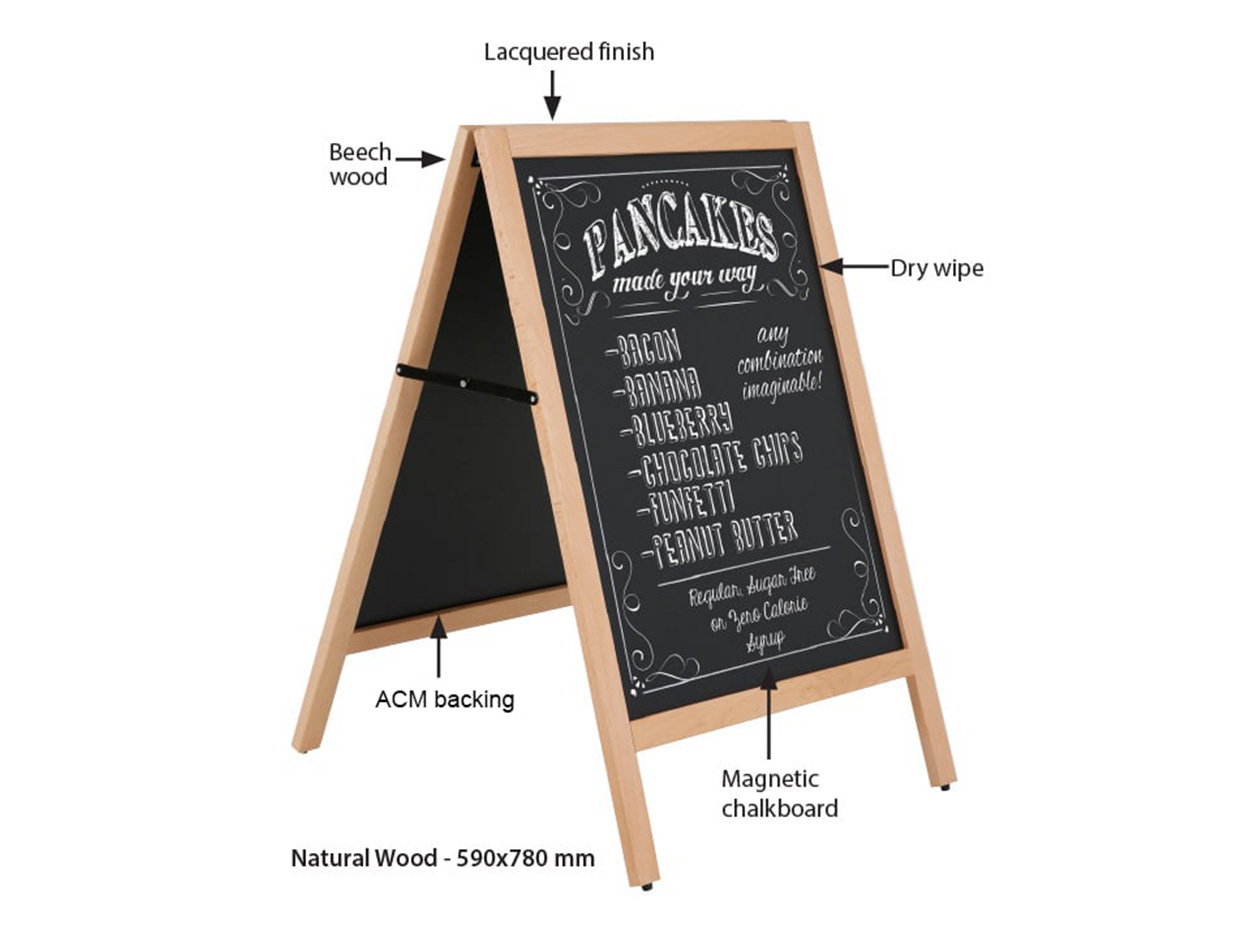 Outdoor Wood Chalkboard Info