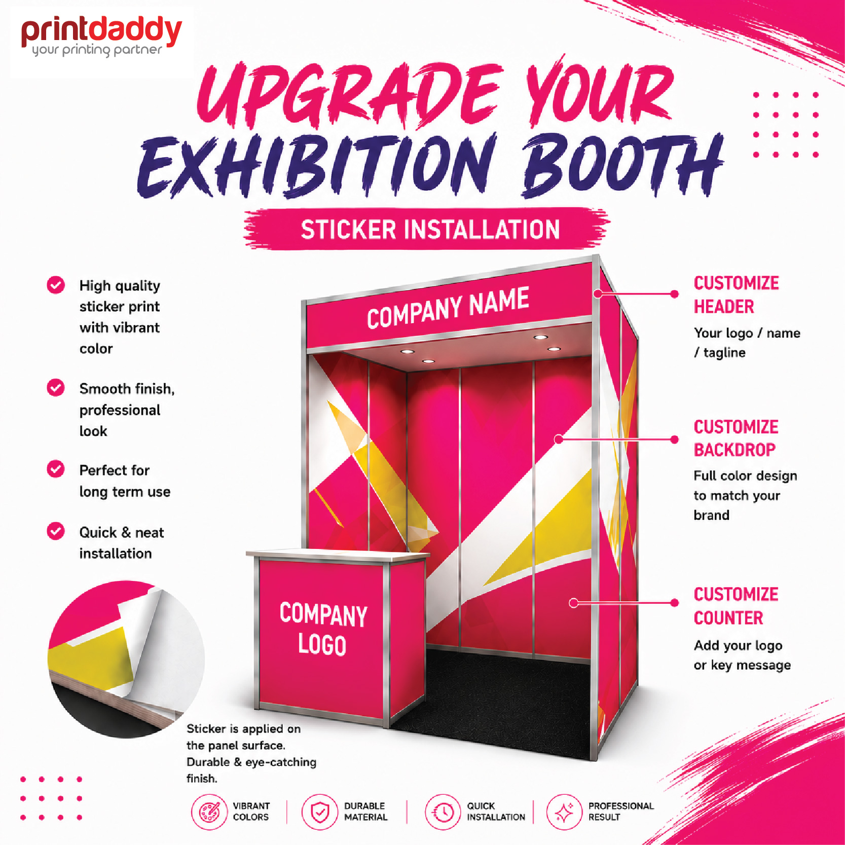 Sticker Exhibition Booth