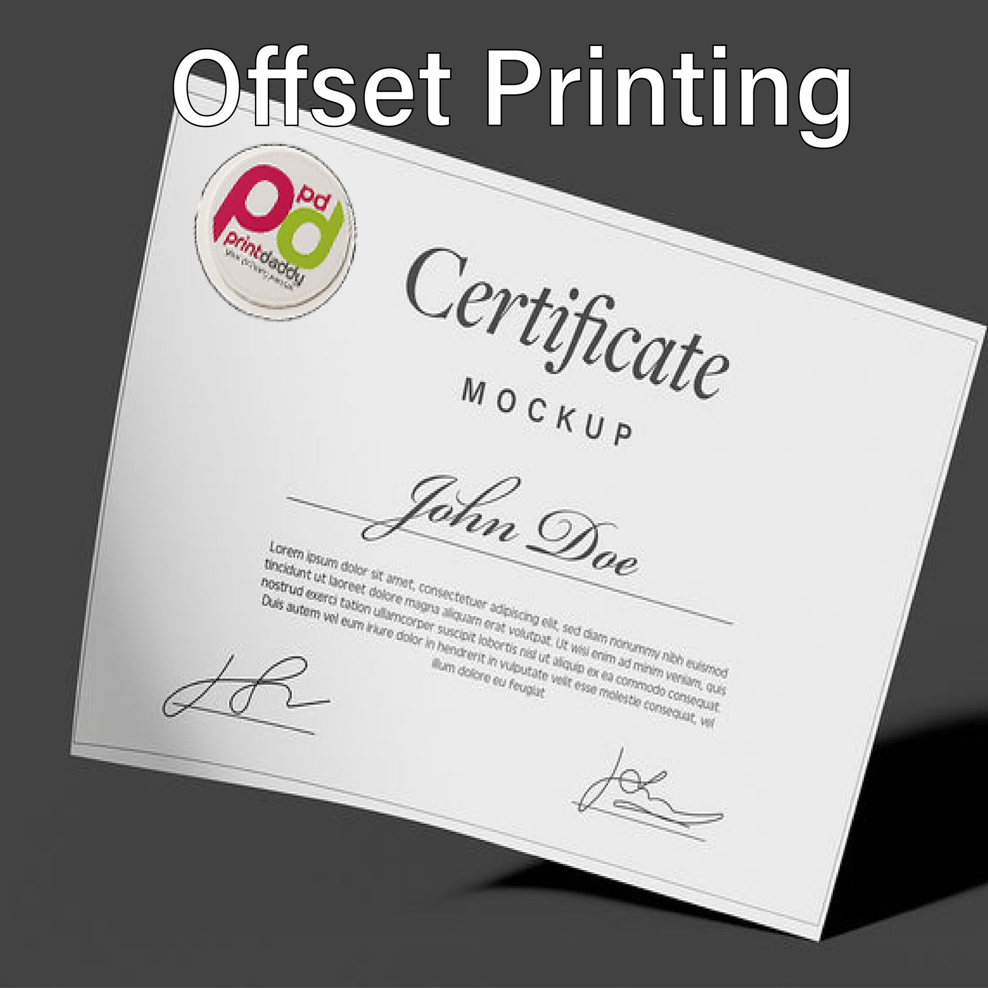 Offset Certificate 1
