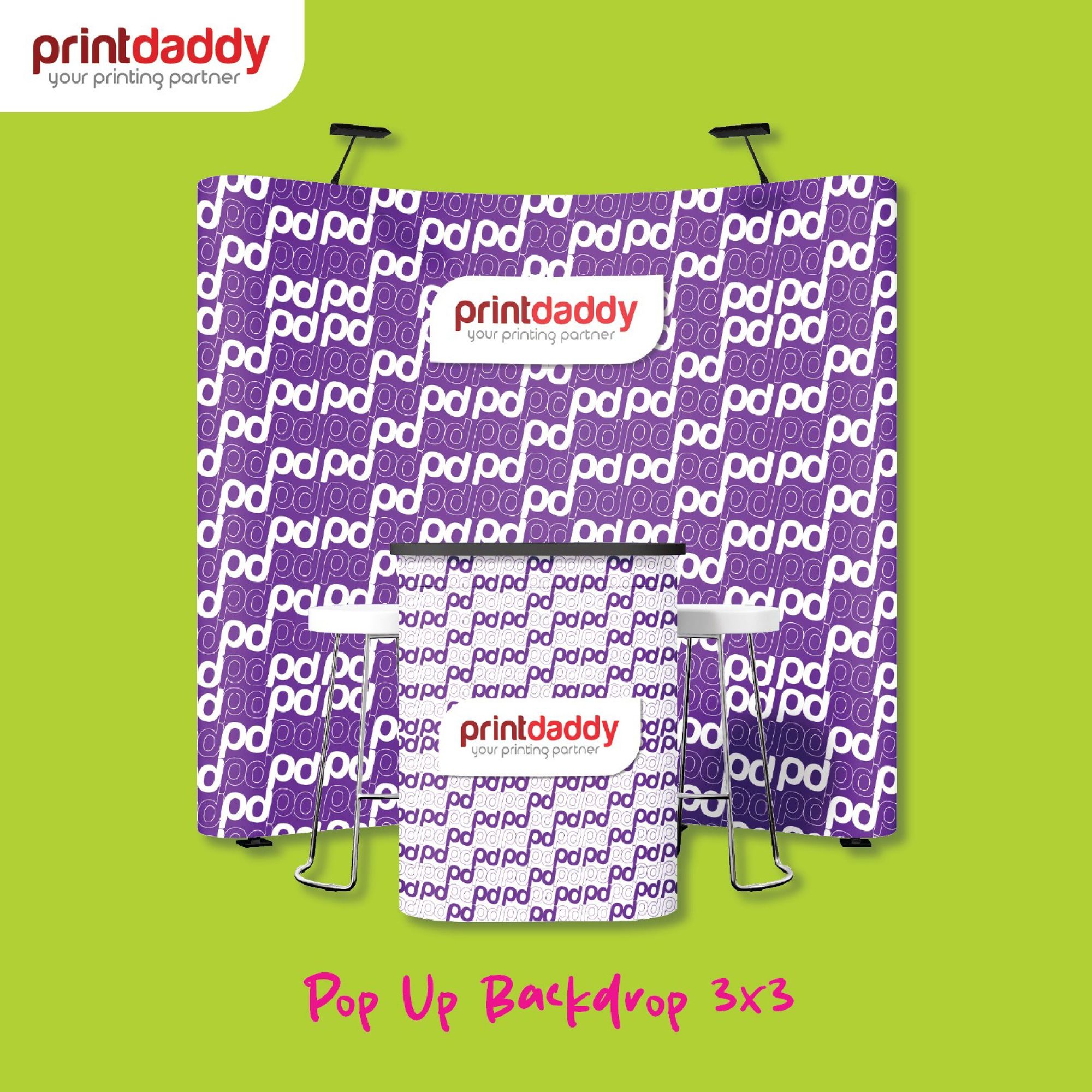 Pop Up Backdrop 3X3 (Hard Case) 1