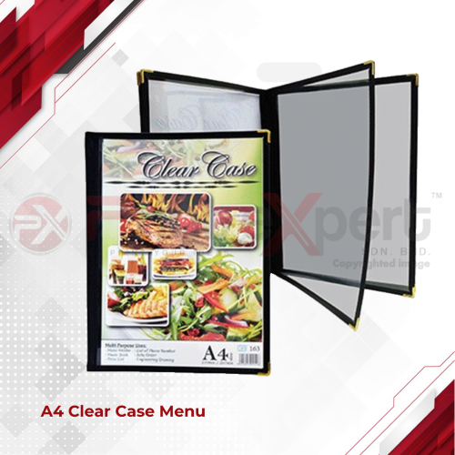 A4 Clear Case Menu
