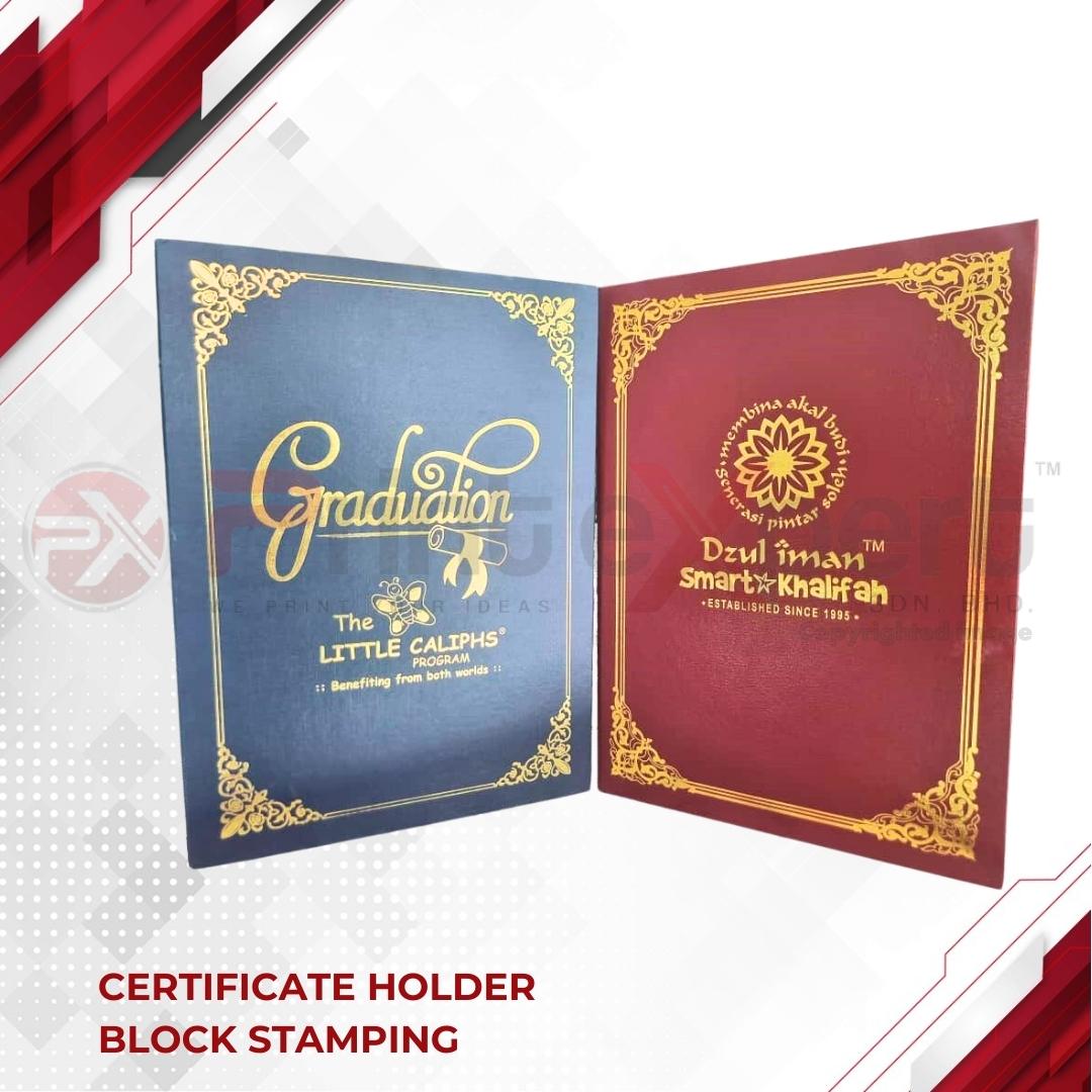 Certificate Holder Block Stamping