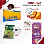 Type of Finishing for Banner Bunting