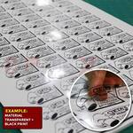 Material: Transparent + Black Print