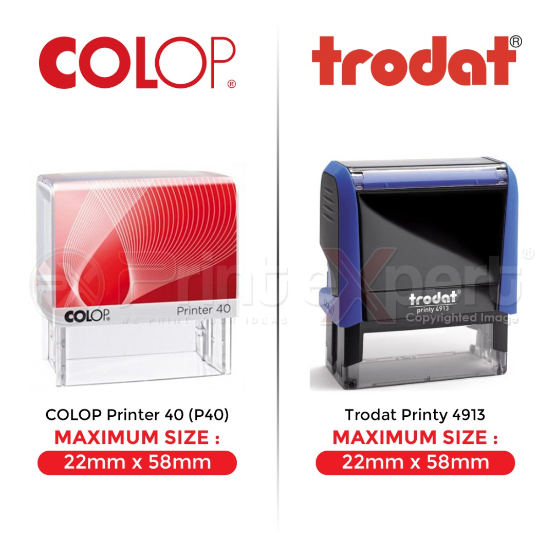 COLOP P40 * TRODAT 4913 (22mmx58mm) Super Urgent 2