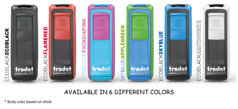 COLOP Pocket 20 (13mmx37mm) * TRODAT 9511 (14mmx38mm) Super Urgent 5