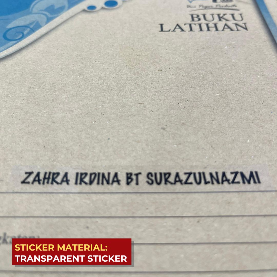 Sticker Buku Tulis / Sticker Nama Super Urgent 3