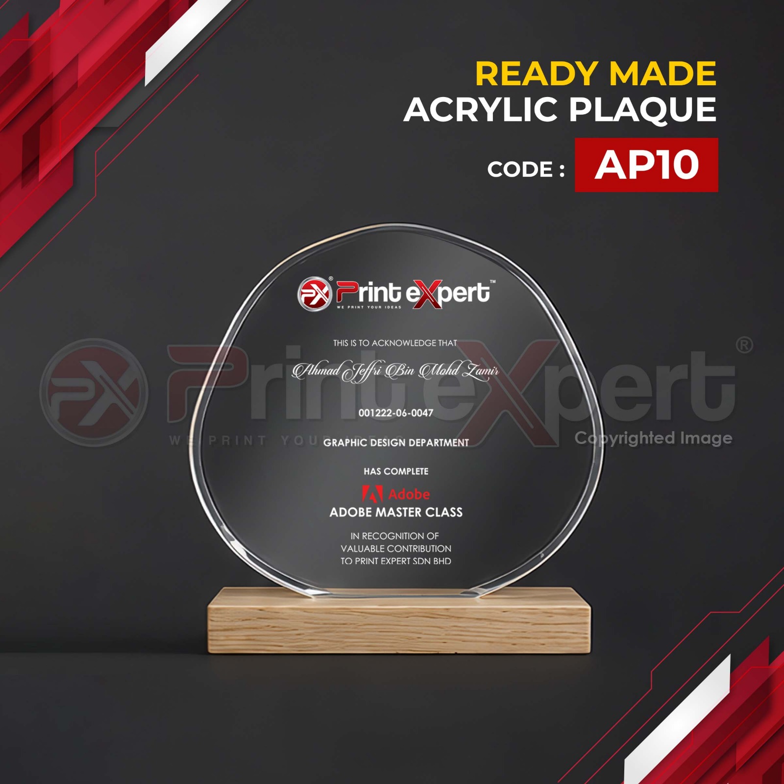 Acrylic Plaque (Promo) 10