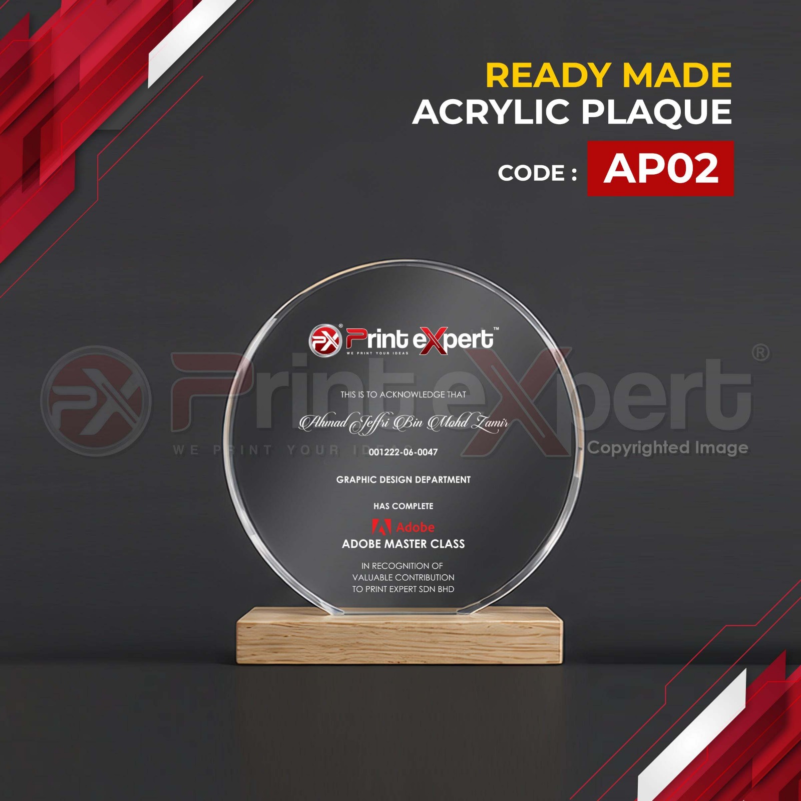 Acrylic Plaque (Promo) 2