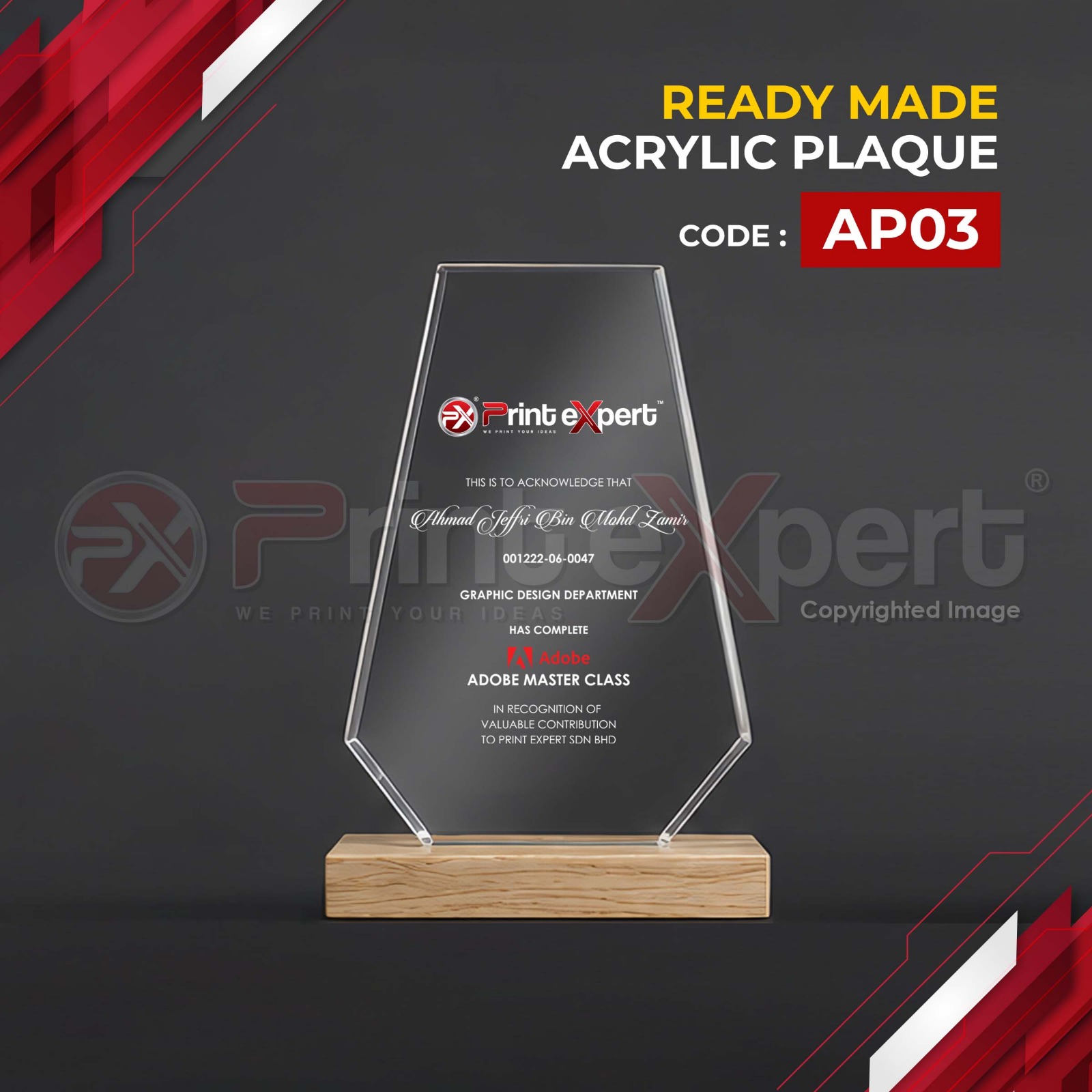 Acrylic Plaque (Promo) 3