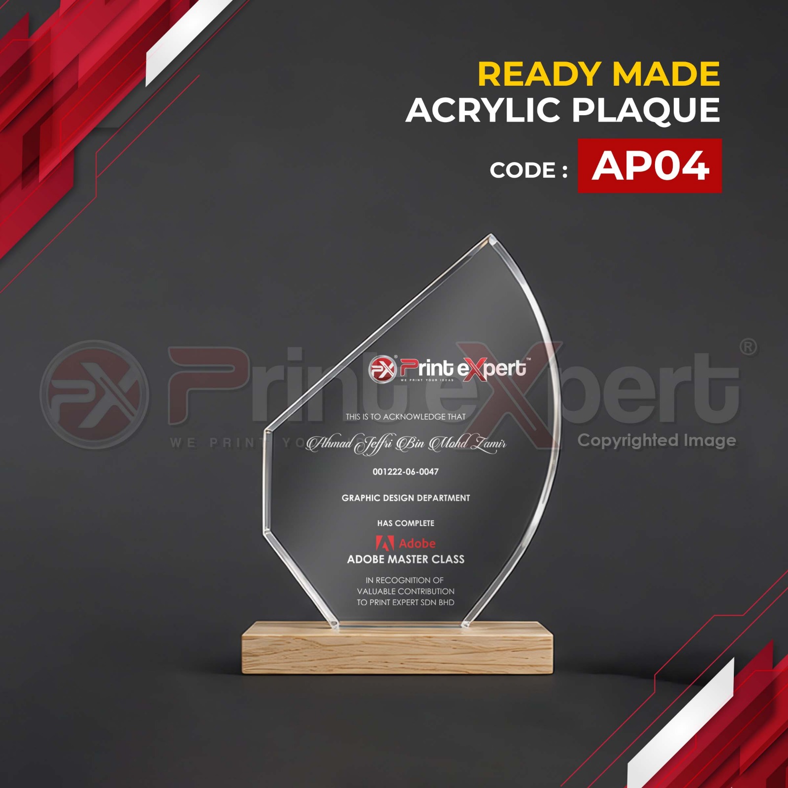 Acrylic Plaque (Promo) 4