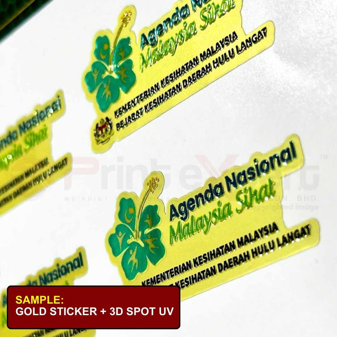 Sticker 3D Spot UV & 3D Gold/Silver (by A3) 2