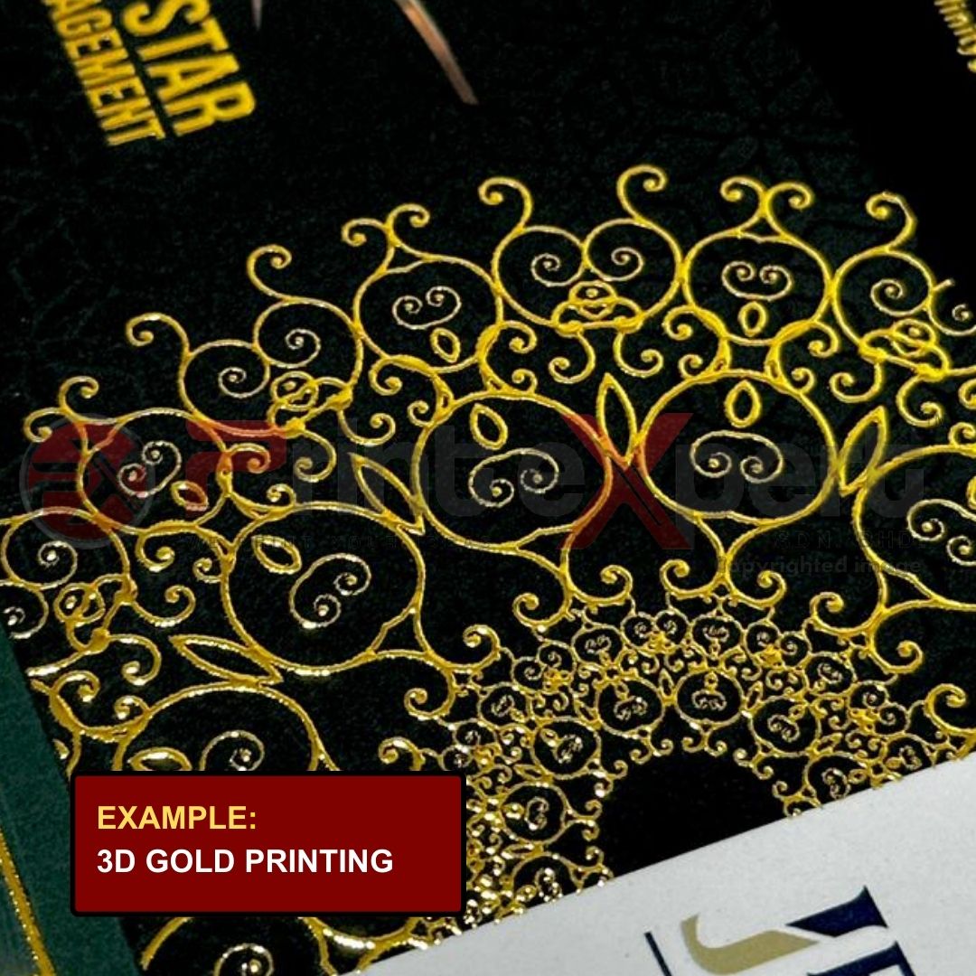 Business Card Digital 3D Spot UV & 3D Gold/Silver Super Urgent 4