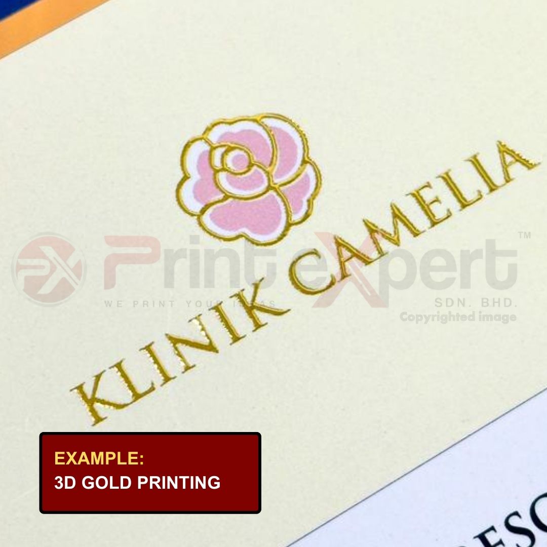Business Card Digital 3D Spot UV & 3D Gold/Silver 3