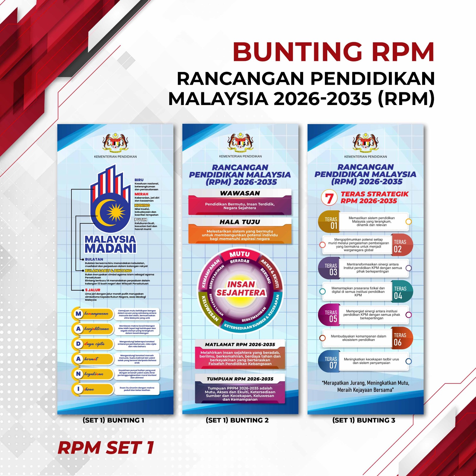 Bunting UV Printing Package 3 in 1 1