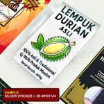 Sticker 3D Spot UV & 3D Gold/Silver (Mixed Design per A3) 3