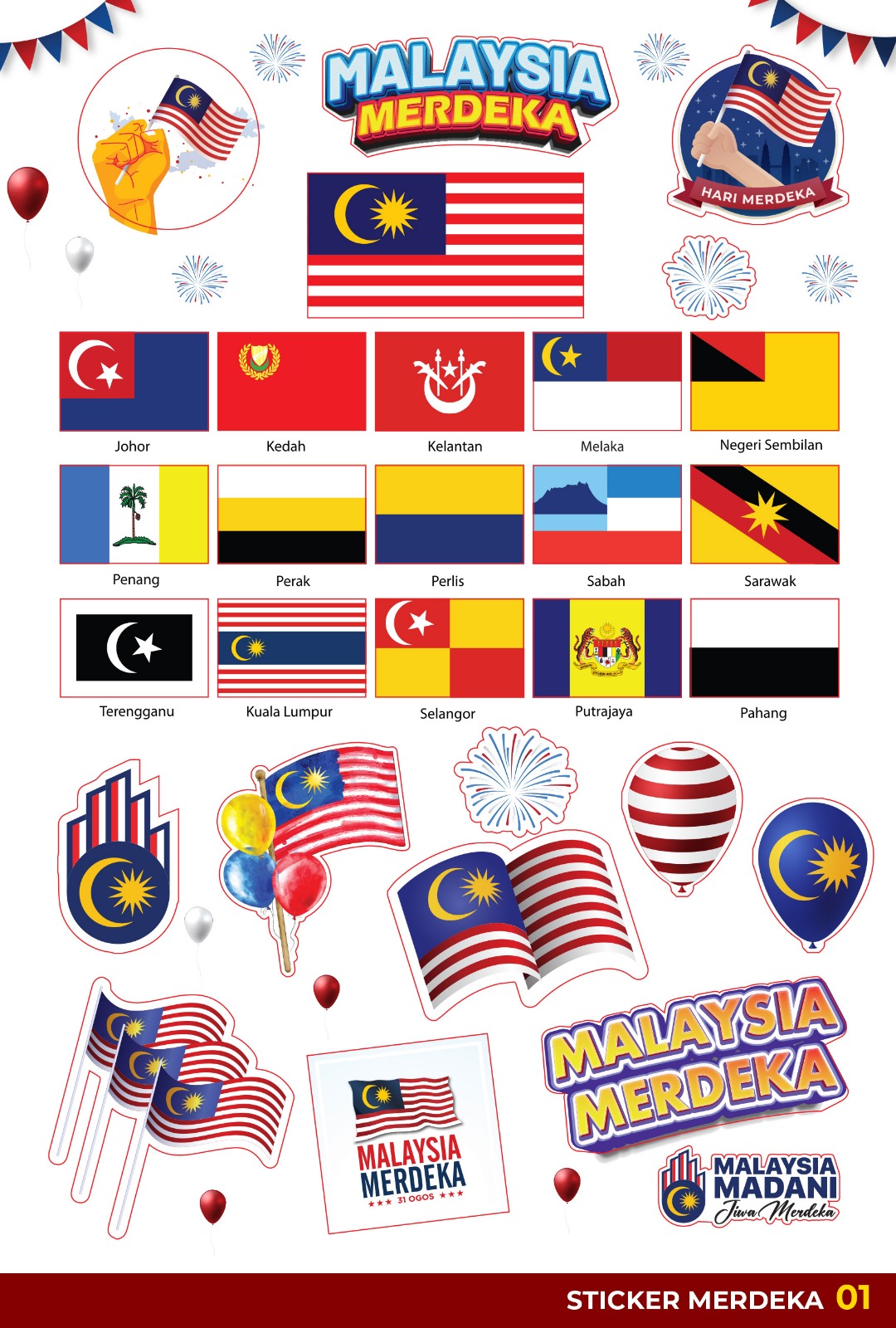 Promo Sticker Merdeka 2026 in Malaysia - Print Expert