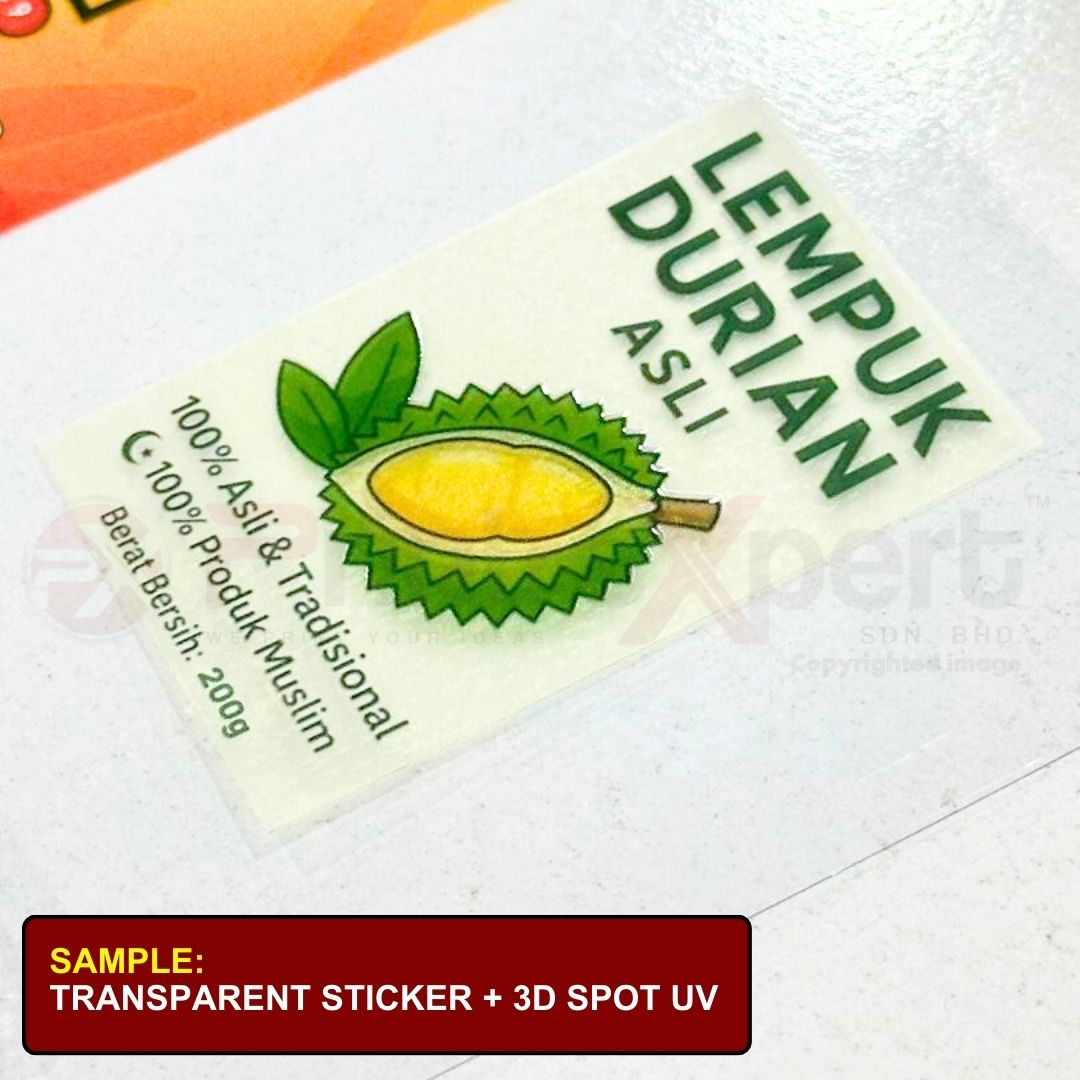 Sticker 3D Spot UV & 3D Gold/Silver Super Urgent (by A3) 5