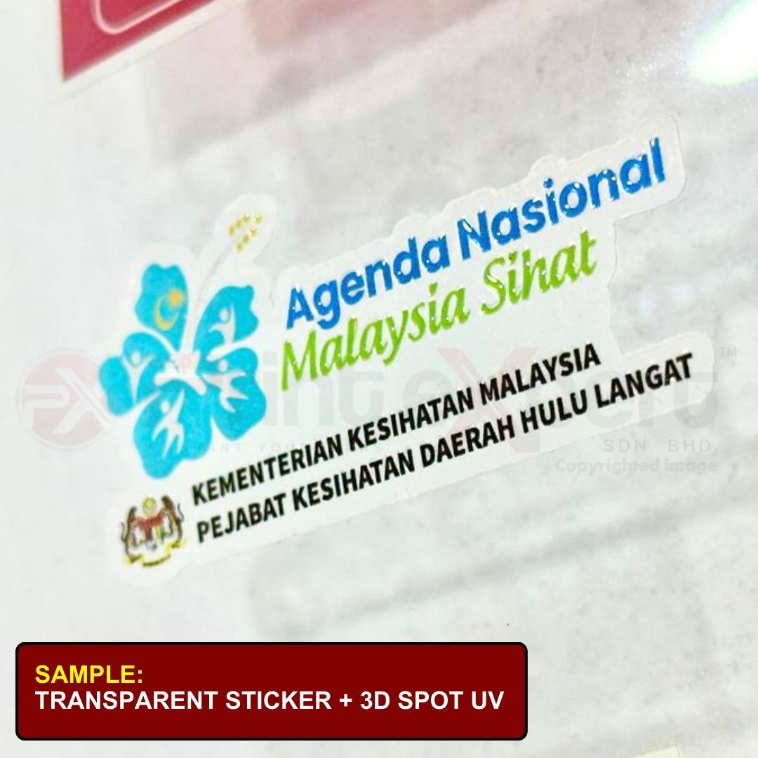 Sticker 3D Spot UV & 3D Gold/Silver (Mixed Design per A3) 6