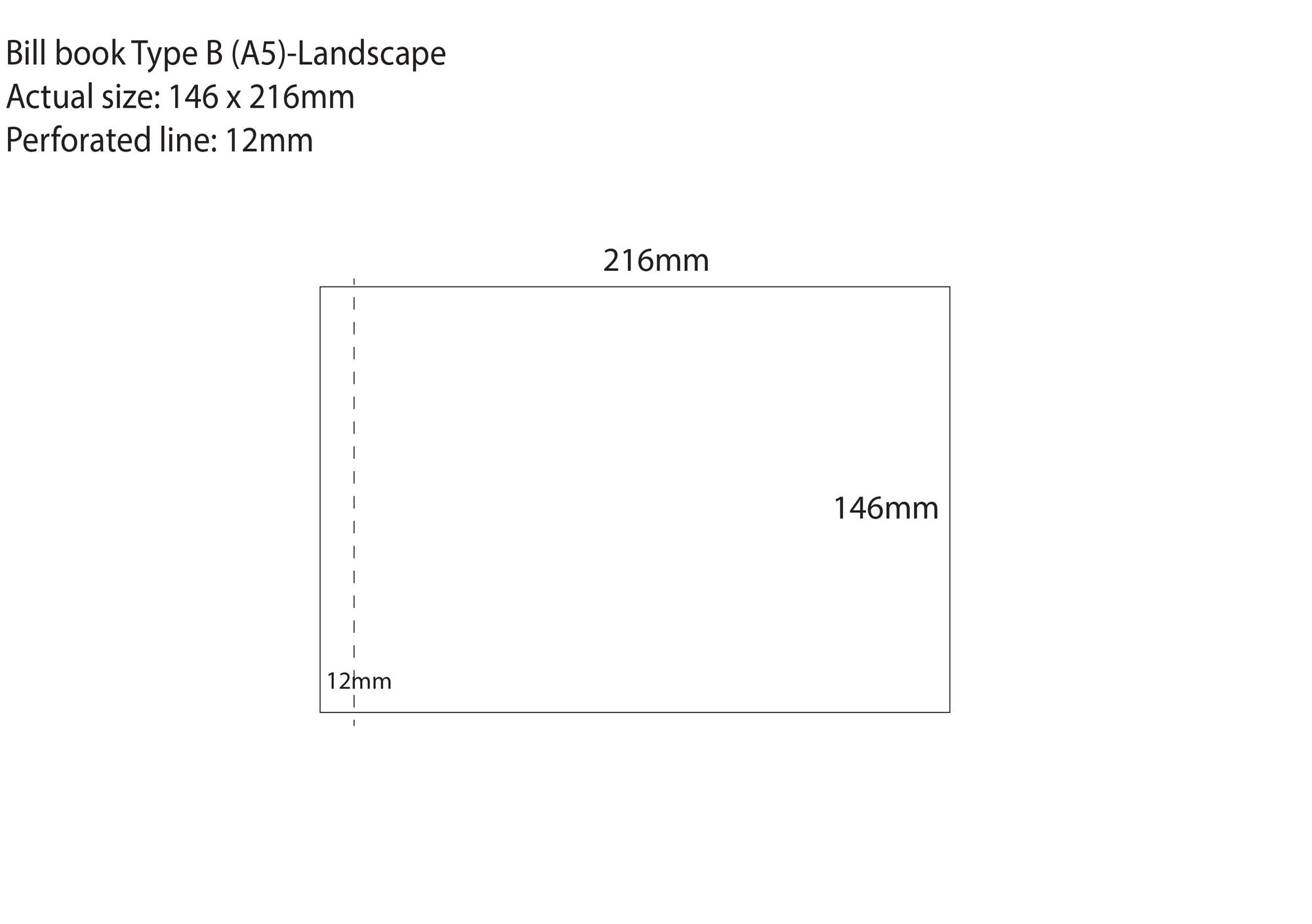 Type B (A5): 146mm x 216mm Landscape