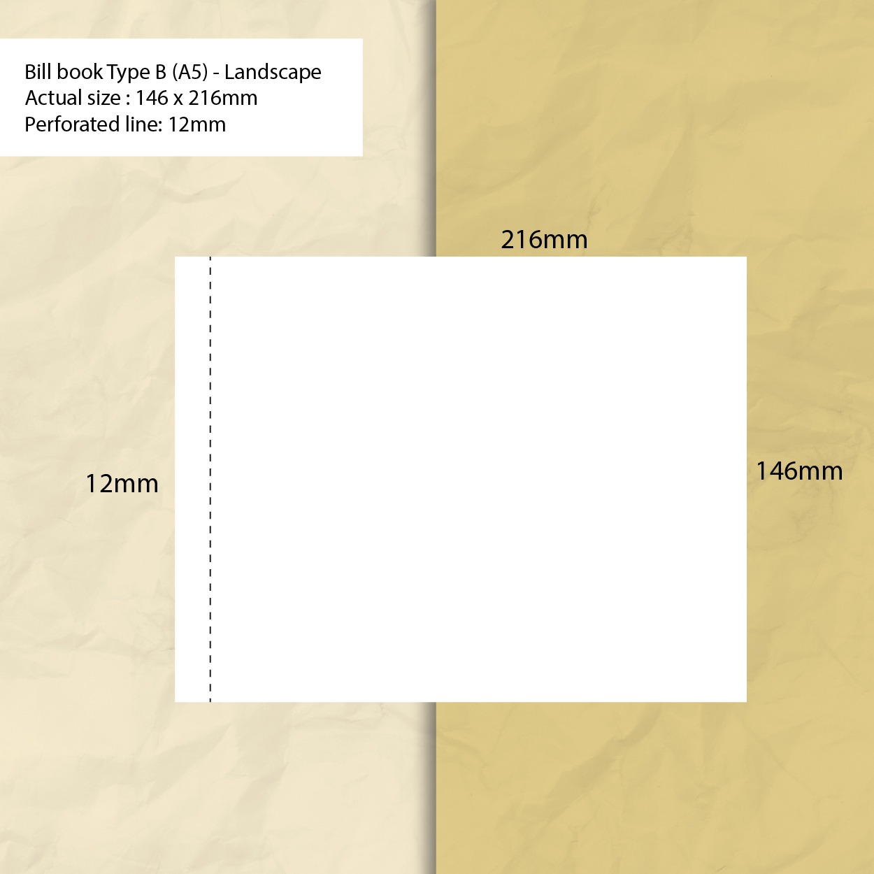 Type B (A5) 146mm x 216mm Landscape