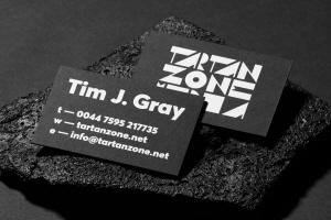 White Ink Business Cards