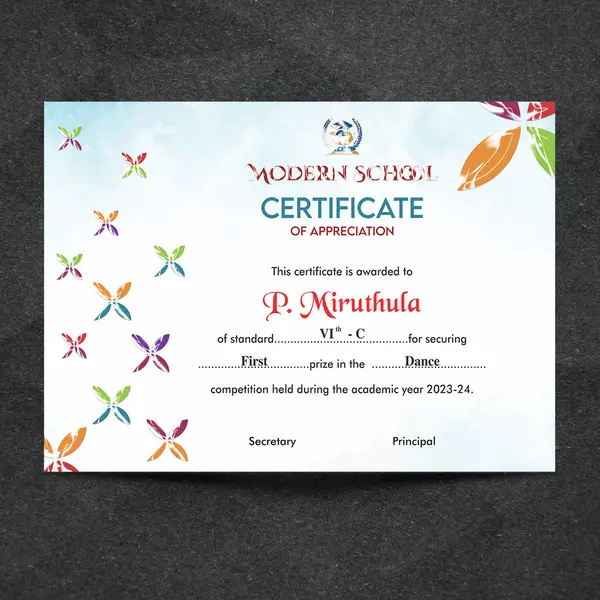 Embossed Spot UV Certificates