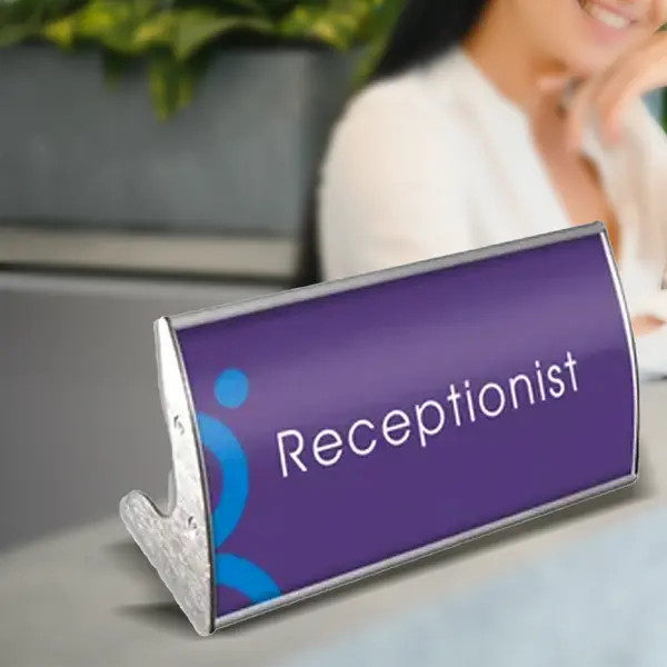 Aluminium Curved Modular Table Sign