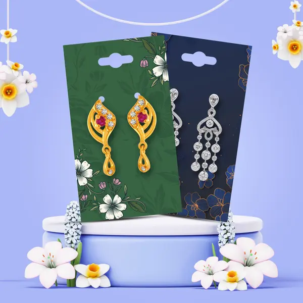 Printed jewelry tags with logo and price label options