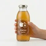 Custom White Ink Transparent Labels for Fresh Juice Glass Bottles
