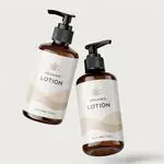 Custom cosmetic bottle labels for skincare, organic lotion & beauty product packaging with waterproof durability.
