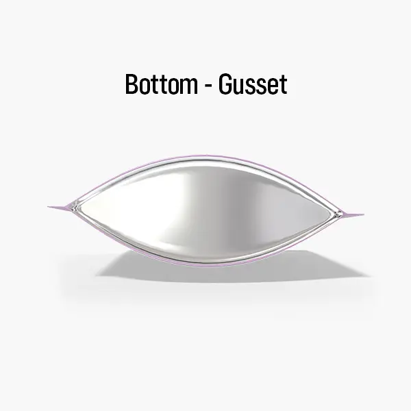 Digital Printed Custom Stand Up Pouch with Oval Window & Bottom Gusset Design