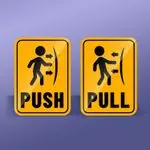 Push Pull Stickers 2