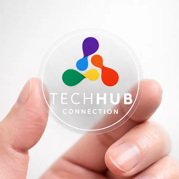 Digital Printed White Ink Transparent Stickers for Branding